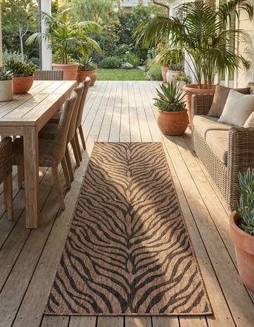 3' x 10' Easy-Clean Safari Indoor / Outdoor Runner Rug