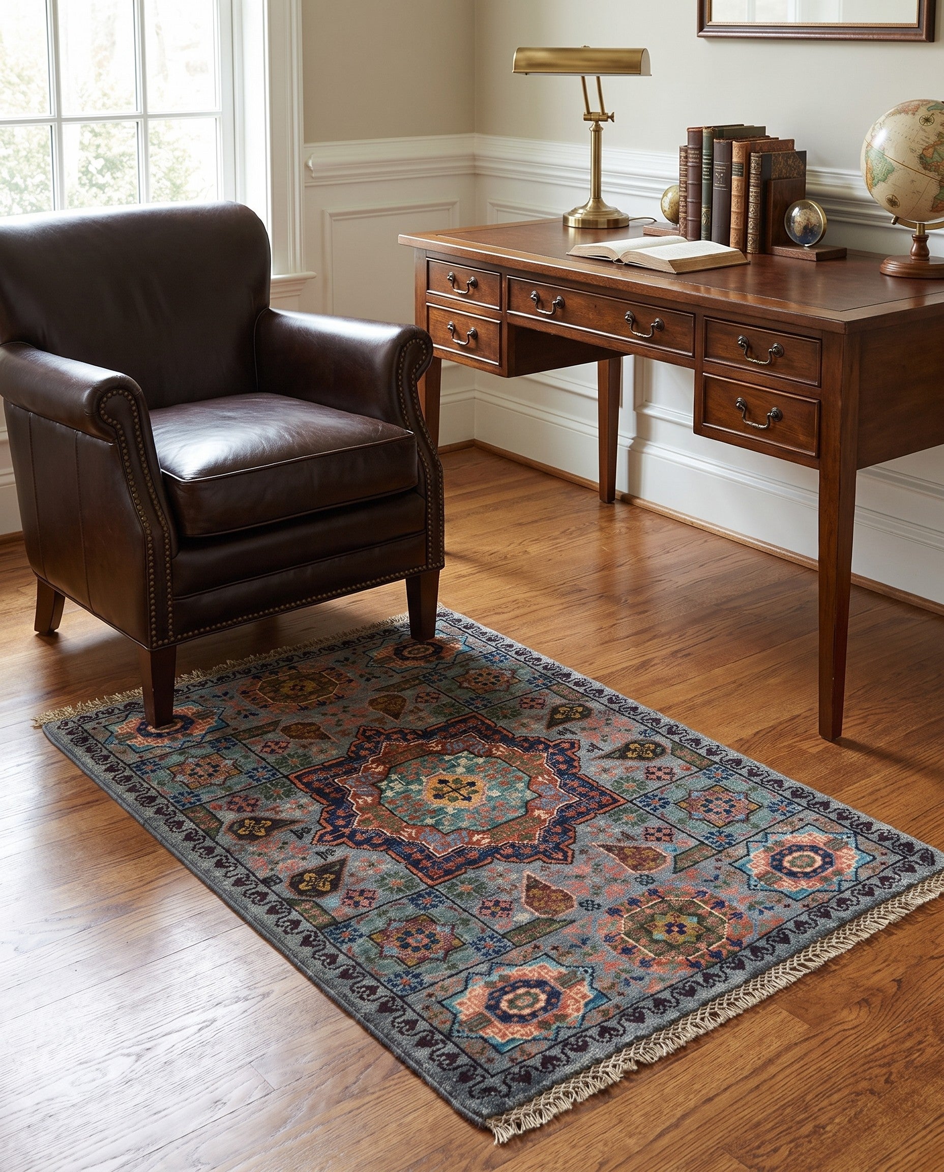 2' 1 x 3' 1 Hand Knotted Mamluk Ziegler Rug