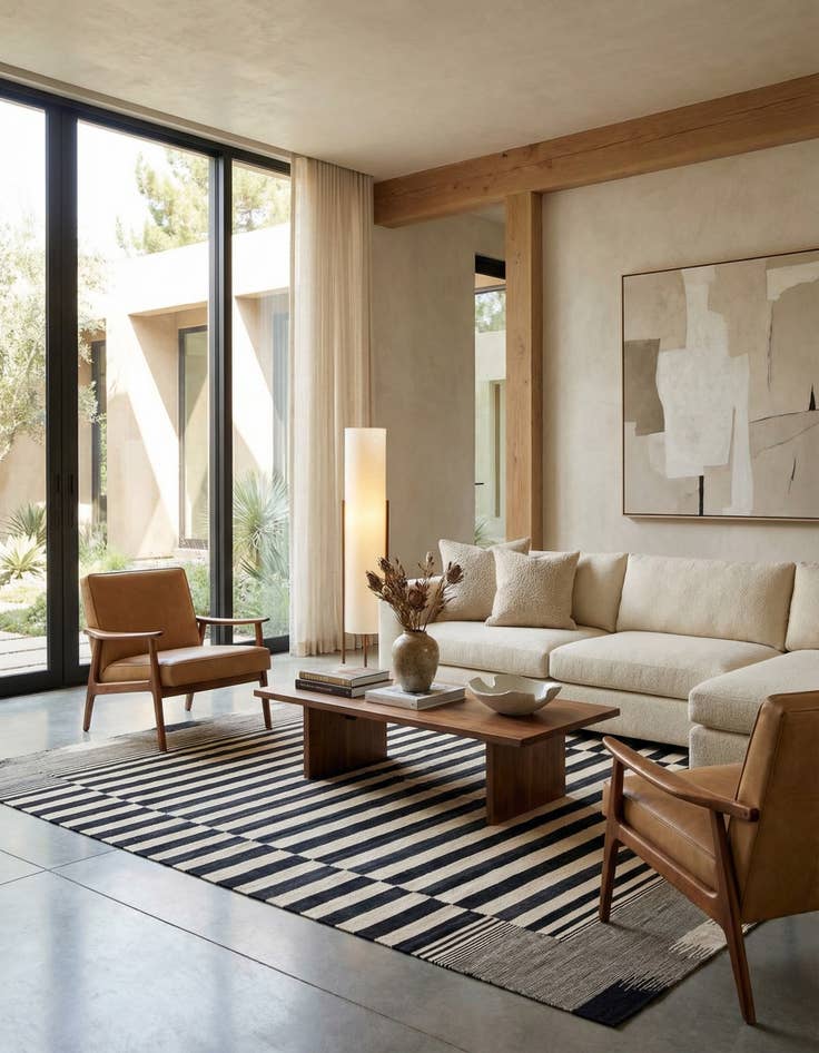 Detail image of  8' 1 x 9' 6  Hand Woven Kilim Modern Wool Rug