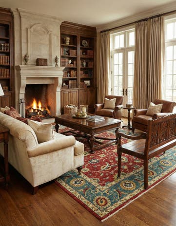 6' 7 x 9' 10 Hand Knotted Peshawar Ziegler Rug