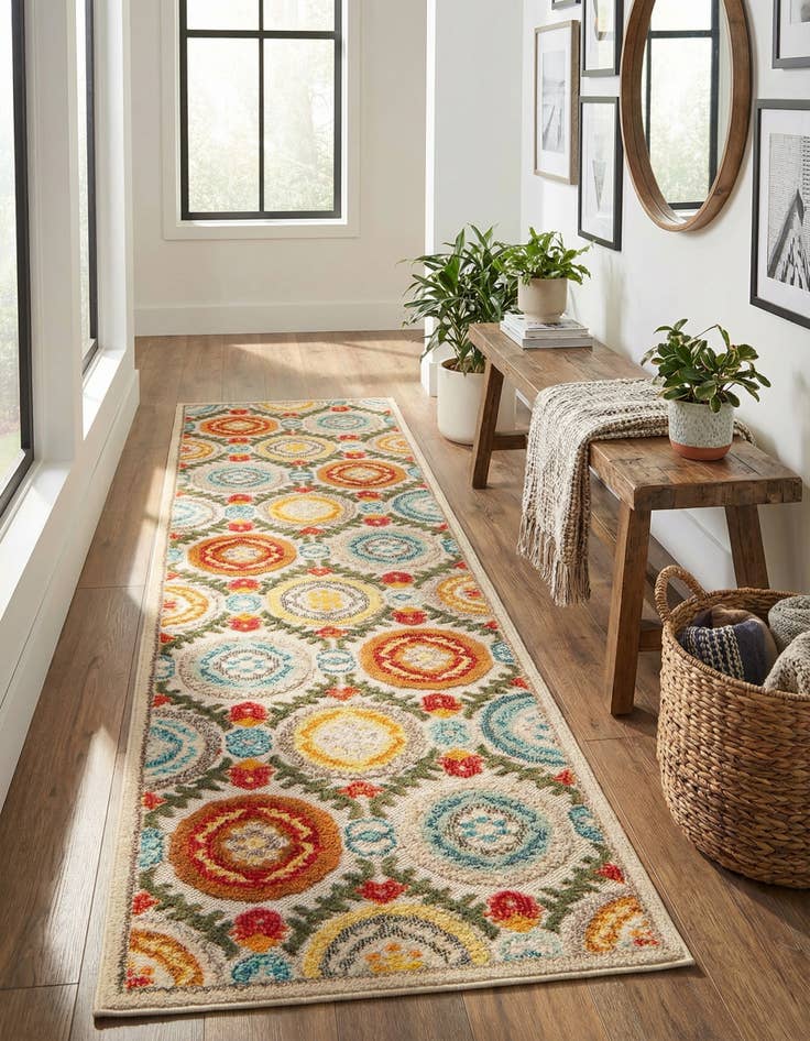Detail image of 2' 7 x 10' Easy-Clean Casablanca Indoor / Outdoor Runner Rug