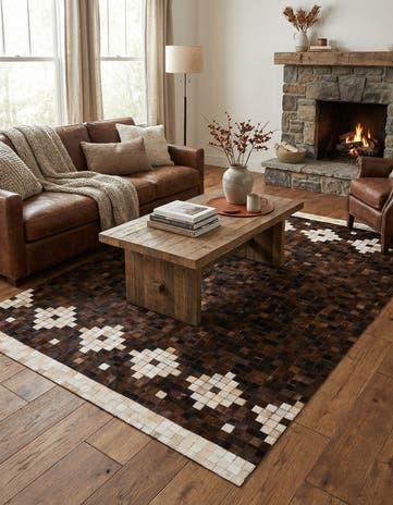 5' 1 x 7' 11 Cowhide Stocks Rug