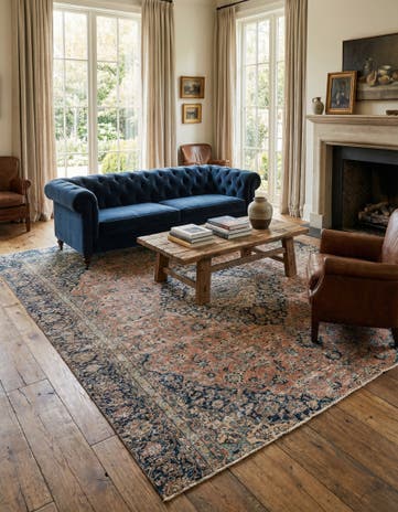 9' 1 x 11' 1 Hand Knotted Ultra Vintage Persian Wool Rug