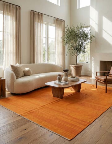6' 6 x 10' Hand Woven Kilim Modern Wool Rug