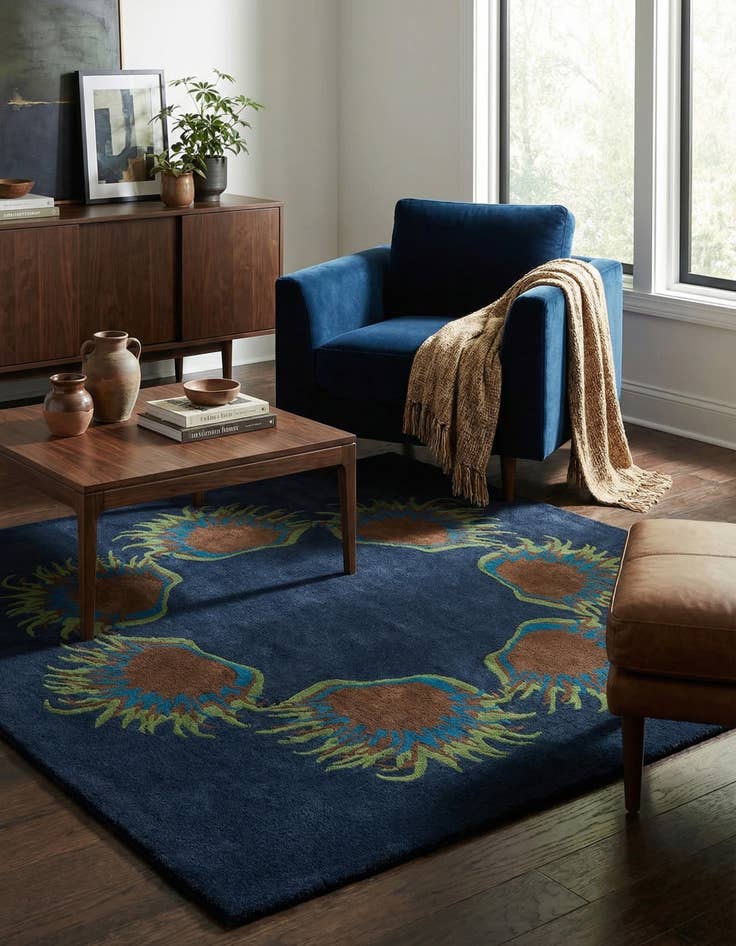 Detail image of 7' 6 x 7' 7 Luna Wool Square Rug