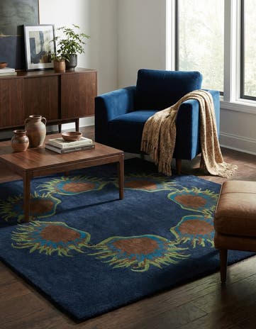 7' 6 x 7' 7 Luna Wool Square Rug