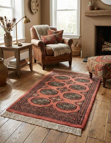 2' 2 x 3' 3 Hand Knotted Torkaman Persian Wool Rug