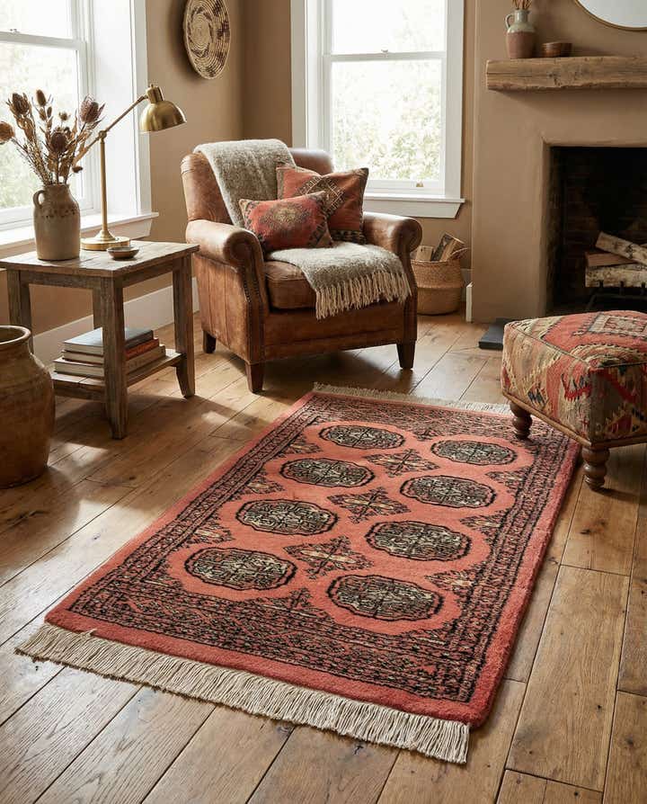 2' 2 x 3' 3 Hand Knotted Torkaman Persian Wool Rug