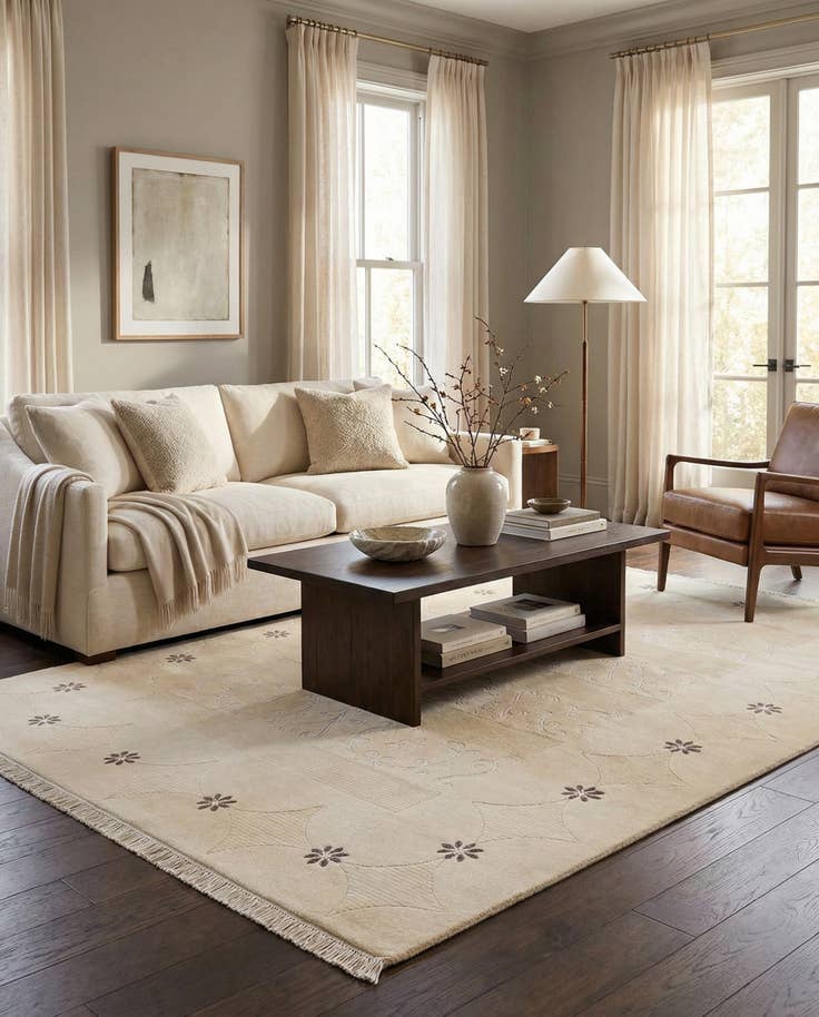 Detail image of 5' 8 x 8' 2 Hand Knotted Darya Wool Rug