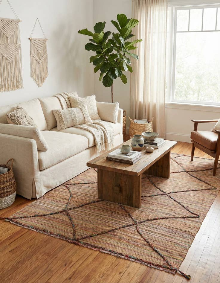 Detail image of 5' 6 x 7' 8  Hand Knotted Moroccan Wool Rug