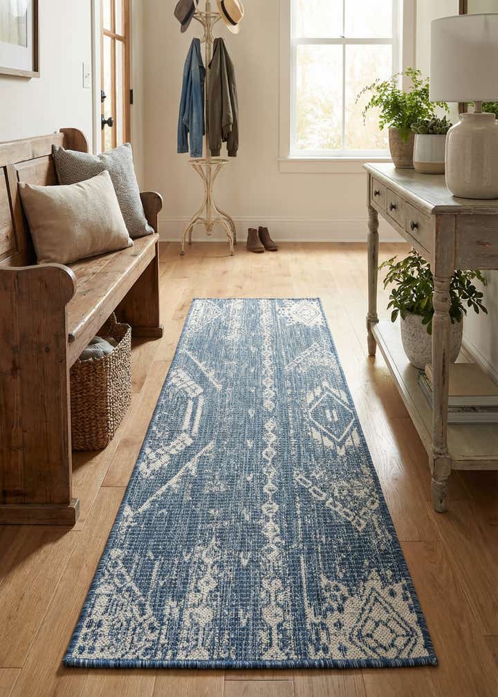 2' x 5' 3 Easy-Clean Bohemian Indoor / Outdoor Runner Rug