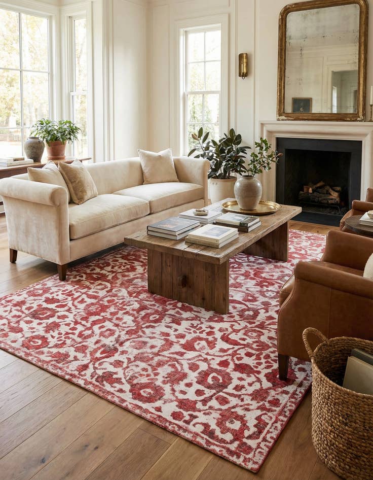 Detail image of 7' 7 x 11'  Hand Knotted Ultra Vintage Persian Wool Rug