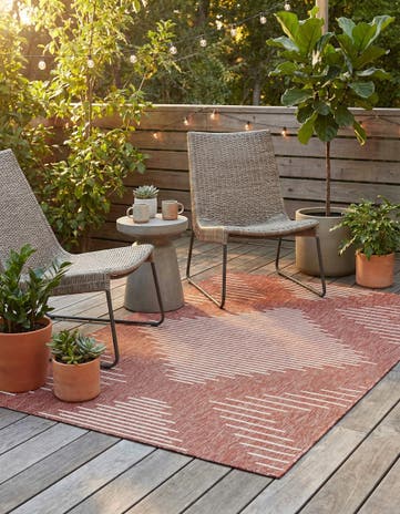 5' 3 x 8' Easy-Clean Modern Indoor / Outdoor Rug