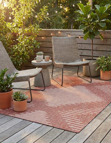 5' 3 x 8' Easy-Clean Modern Indoor / Outdoor Rug