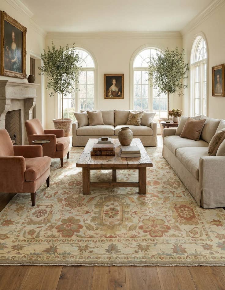 Detail image of 11' 7 x 15' 10  Hand Knotted Oushak Wool Rug