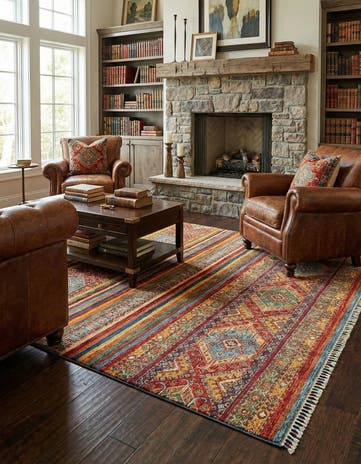 6' 10 x 9' 8 Torkman Wool Rug