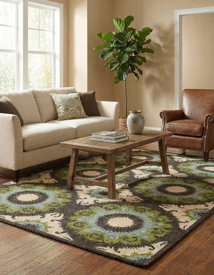 Detail image of 5' 1 x 8' Luna Wool Rug