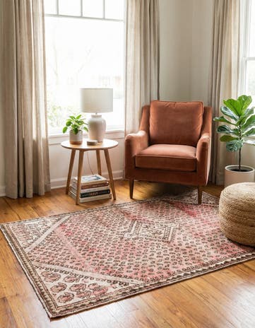 3' 8 x 6' Hand Knotted Ultra Vintage Persian Wool Rug