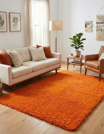 4' 3 x 5' 10 Hand Knotted Moroccan Wool Rug