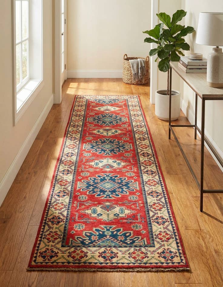 Detail image of 2' 9 x 9' 9  Hand Knotted Kazak Runner Rug