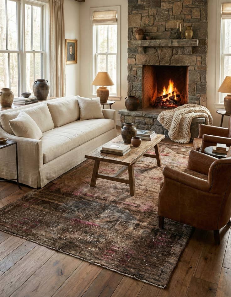 Detail image of 3' 7 x 8' 9  Hand Knotted Ultra Vintage Persian Wool Runner Rug