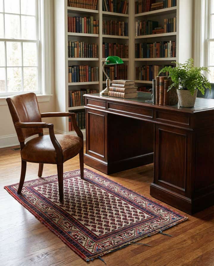 2' 7 x 4' 3 Hand Knotted Mir Wool Rug