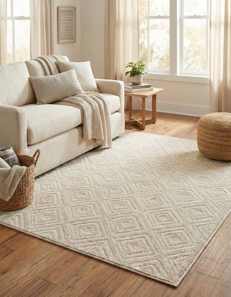 Detail image of 4' x 6' Easy-Clean Sabrina Soto Indoor / Outdoor Rug