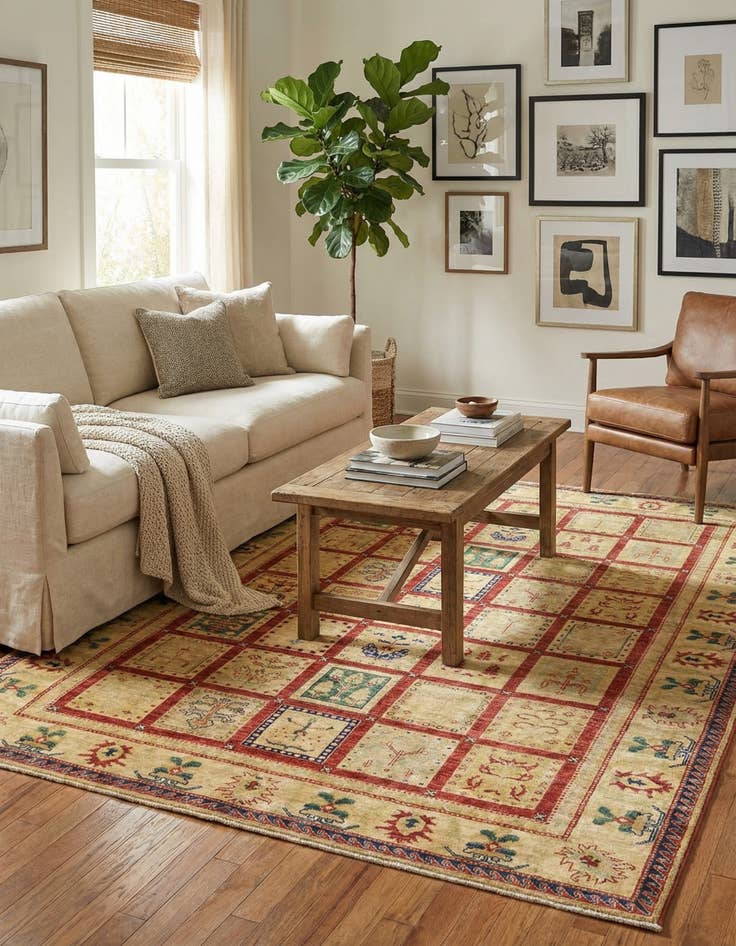 Detail image of 5' 8 x 7' 9  Hand Knotted Ariana Ziegler Oriental Rug