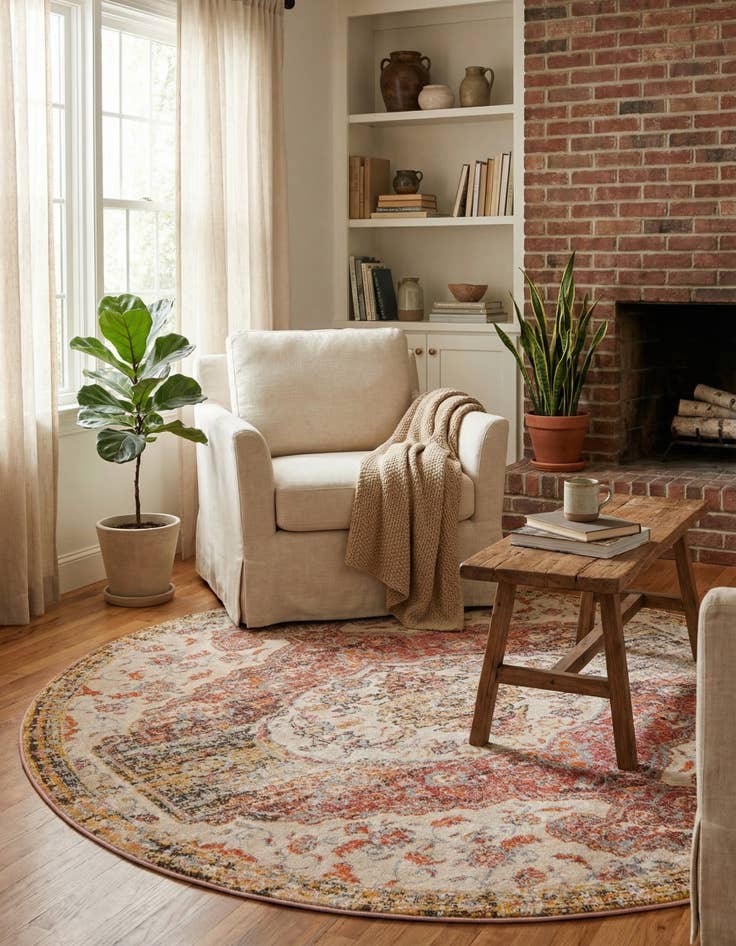 Detail image of  8' x 8' Oxfordshire Round Rug