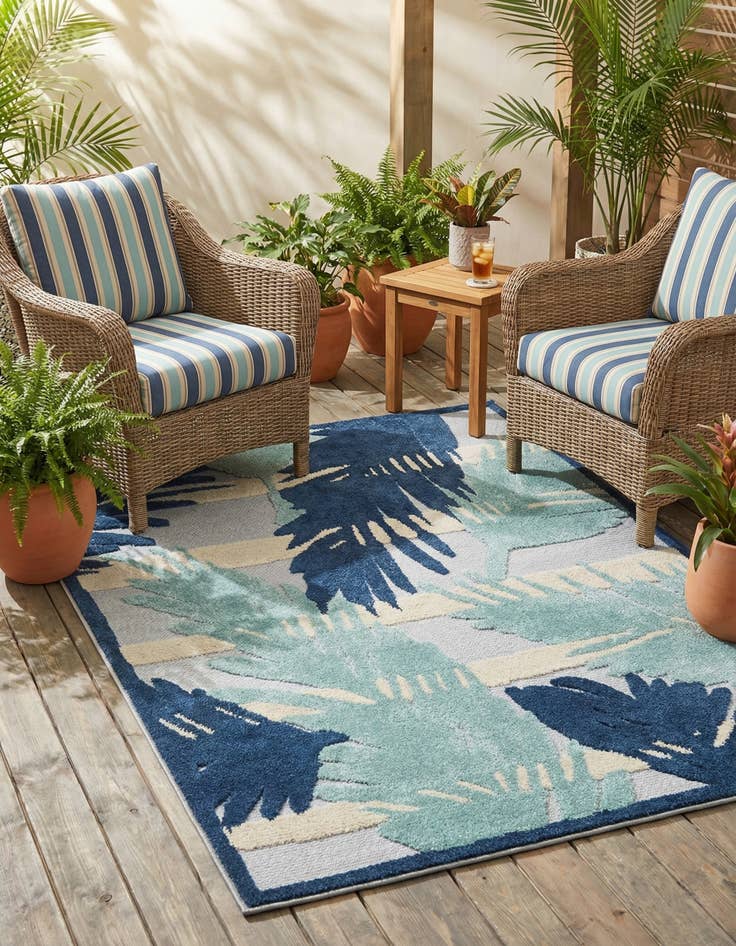 Detail image of 4' x 6'  Washable Aruba Indoor / Outdoor Rug