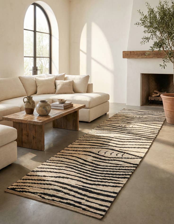 Detail image of 5' x 13' 8  Hand Knotted Moroccan Wool Runner Rug