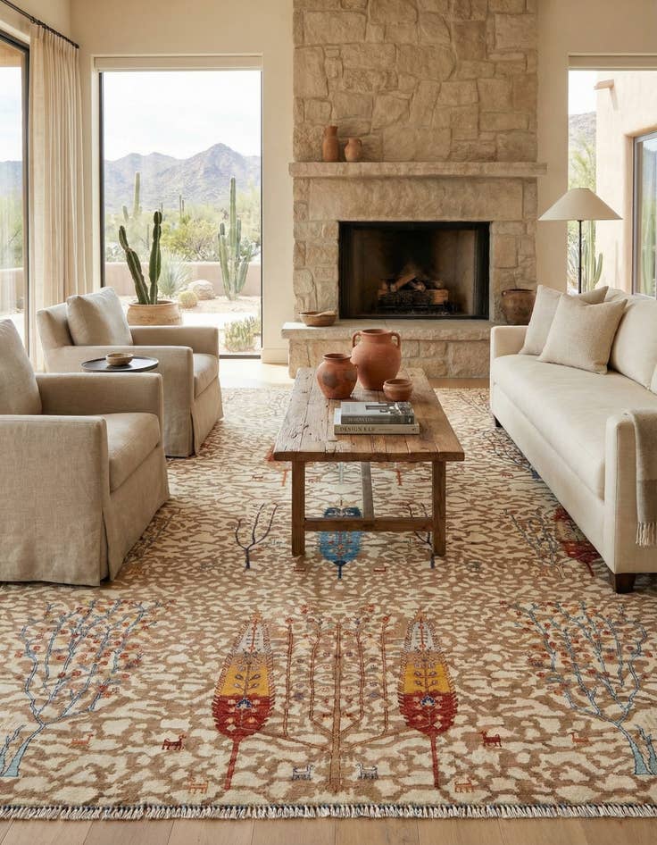 Detail image of 10' x 13' 1 Rubin Wool Rug