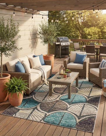 5' 3 x 8' Easy-Clean Casablanca Indoor / Outdoor Rug