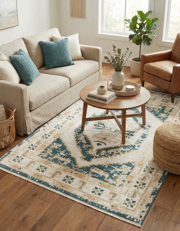 5' 3 x 8' Nain Design Rug