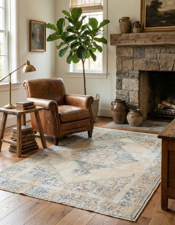 4' x 6' 3 Hand Knotted Ultra Vintage Persian Wool Rug