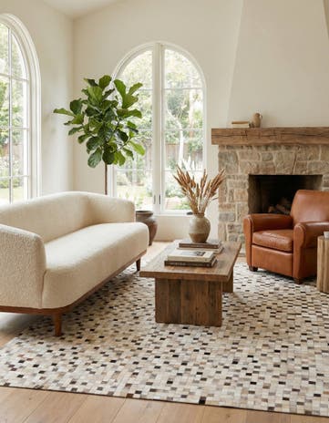 8' 1 x 10' Cowhide Stocks Rug