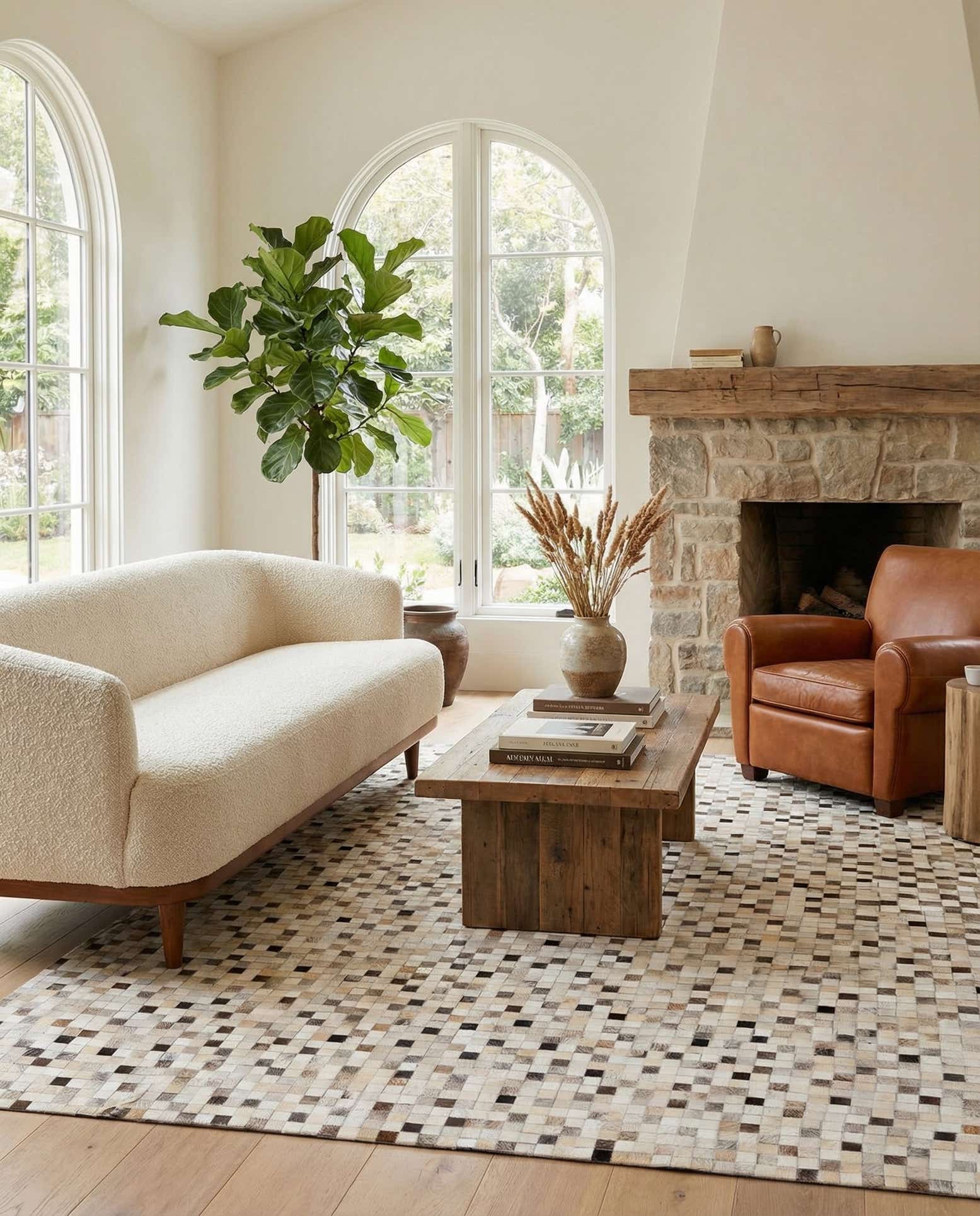 8' 1 x 10' Cowhide Stocks Rug