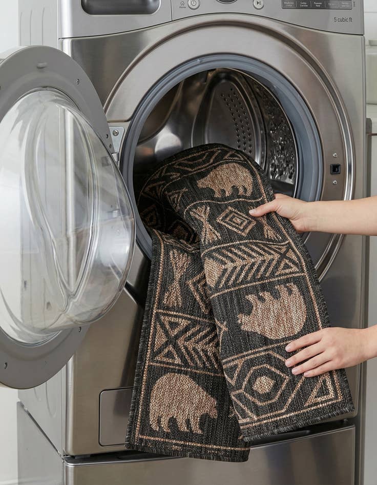 Detail image of  2' x 4'  Washable Southwestern Indoor / Outdoor Runner Rug