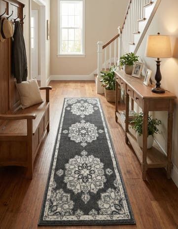 Charcoal Parker Runner Rug