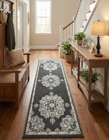 Charcoal Parker Runner Rug