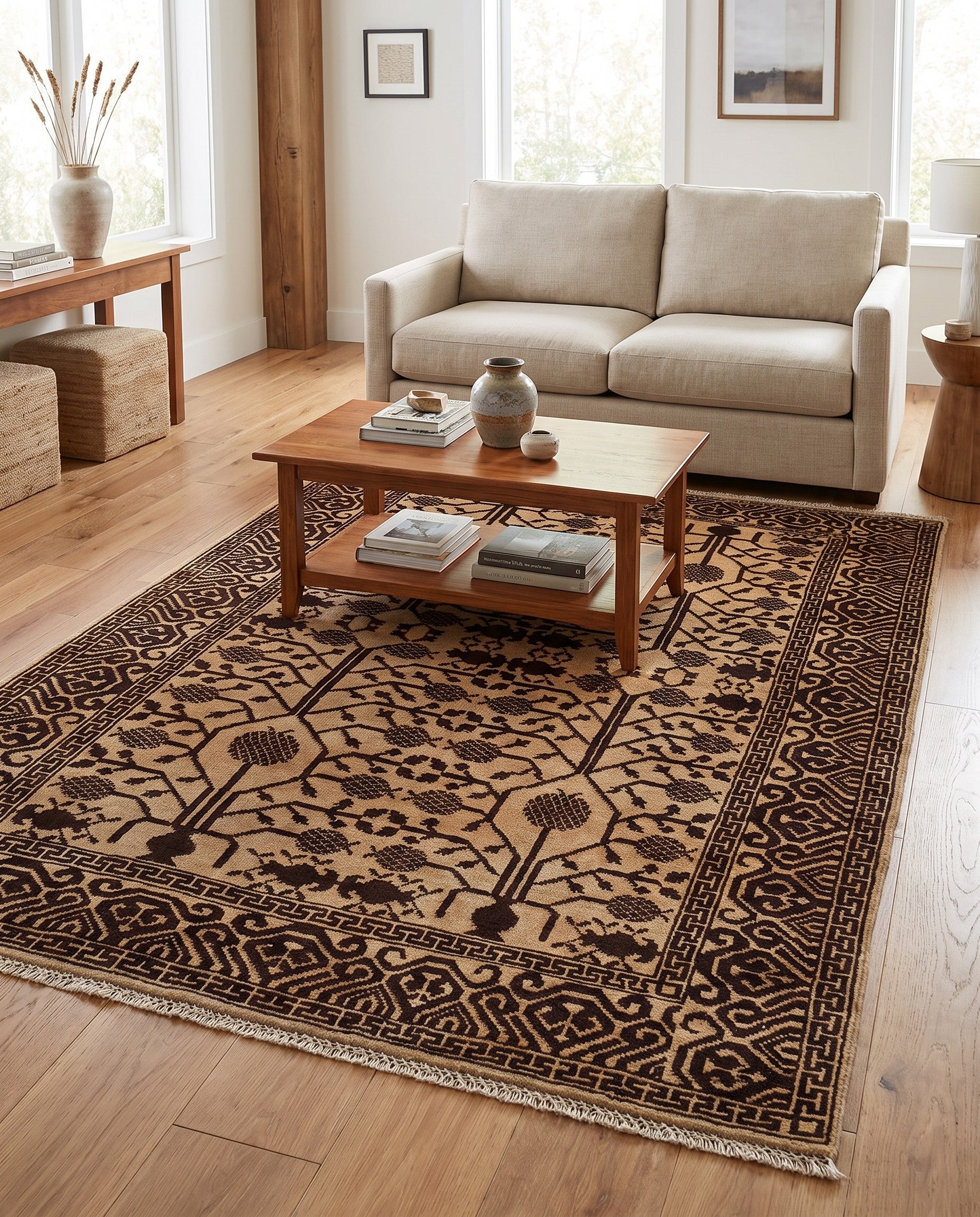 4' x 6' 8 Hand Knotted Ziegler Modern Rug