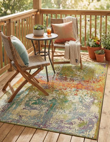Easy-Clean Modern Indoor / Outdoor Rug