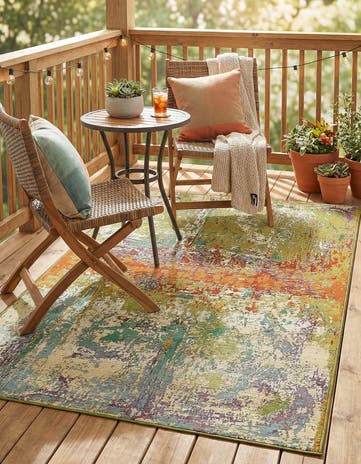 Easy-Clean Modern Indoor / Outdoor Rug
