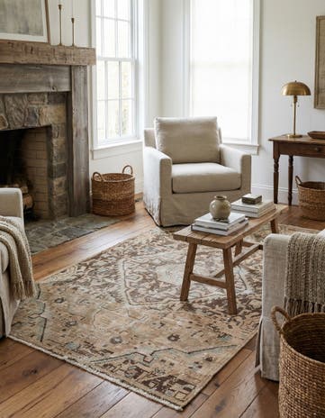 3' 10 x 6' Hand Knotted Ultra Vintage Persian Wool Rug
