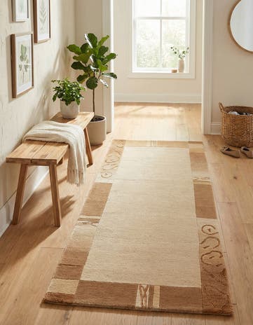 2' 5 x 4' 7 Hand Knotted Nepal Runner Rug