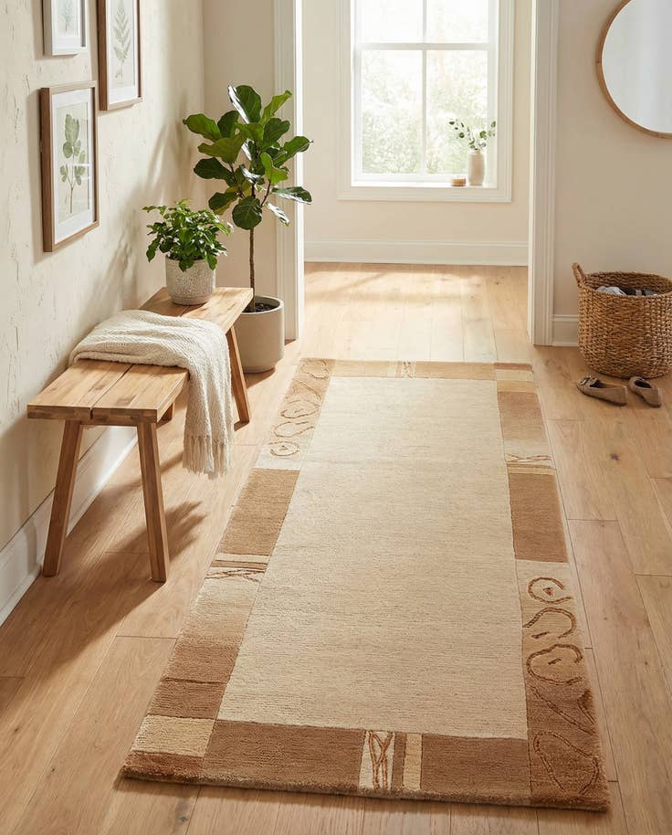 Detail image of 2' 5 x 4' 7 Hand Knotted Nepal Runner Rug