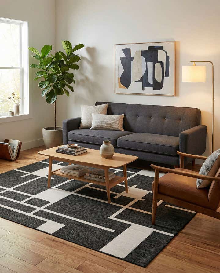 7' 10 x 10' Easy-Clean Modern Indoor / Outdoor Rug