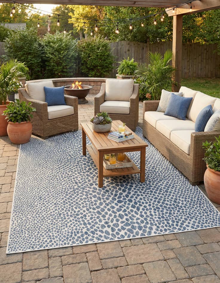 Detail image of 7' 10 x 11'  Washable Jill Zarin Cape Town Indoor / Outdoor Rug