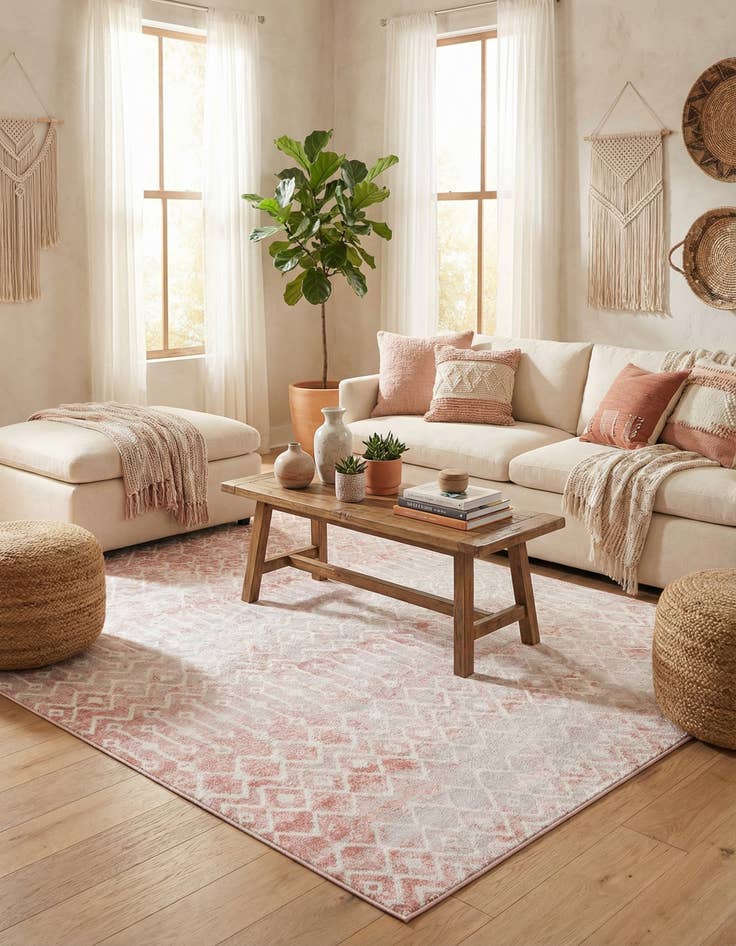 Detail image of  10' x 13' Bohemian Trellis Rug