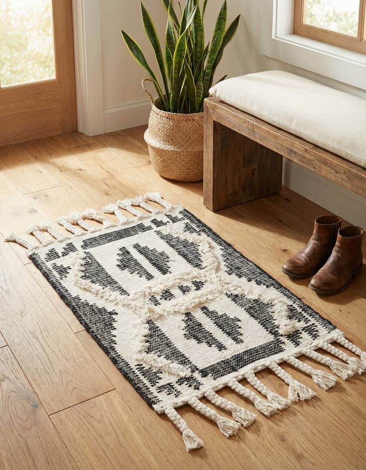 Detail image of 2' x 3' 1  Hand Woven Arizona Wool Rug